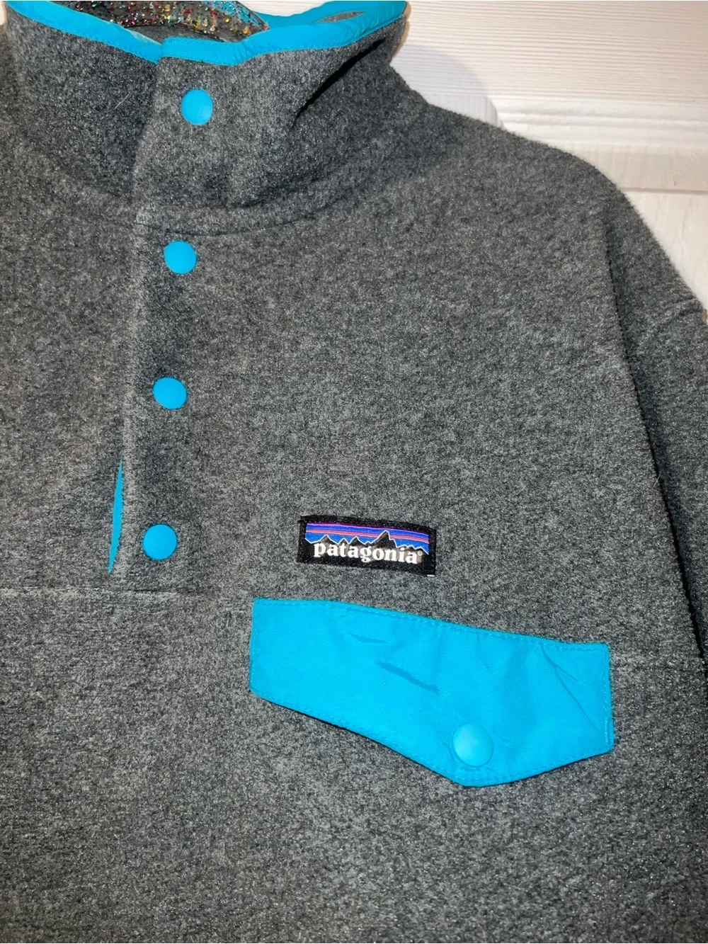Patagonia lightweight synchilla snap t fleece pullover woman large